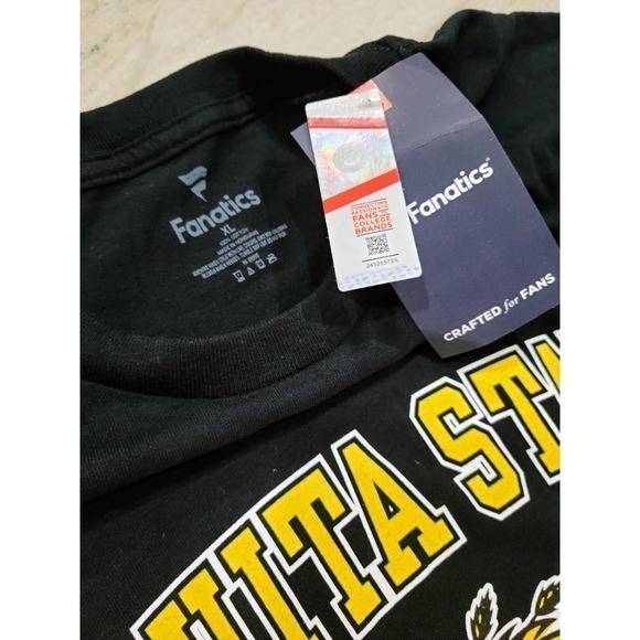 Fanatics Wichita State Shockers Arch Logo Black T-Shirt XL - Picture 4 of 6